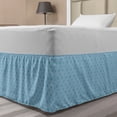 thumbnail image 1 of 1970s Bed Skirt, Hand Drawn Circles Pattern on Pale Blue Background Monochrome Illustration, Elastic Bedskirt Dust Ruffle Wrap Around for Bedding Decor, 4 Sizes, Blue and Pale Blue, by Ambesonne, 1 of 2