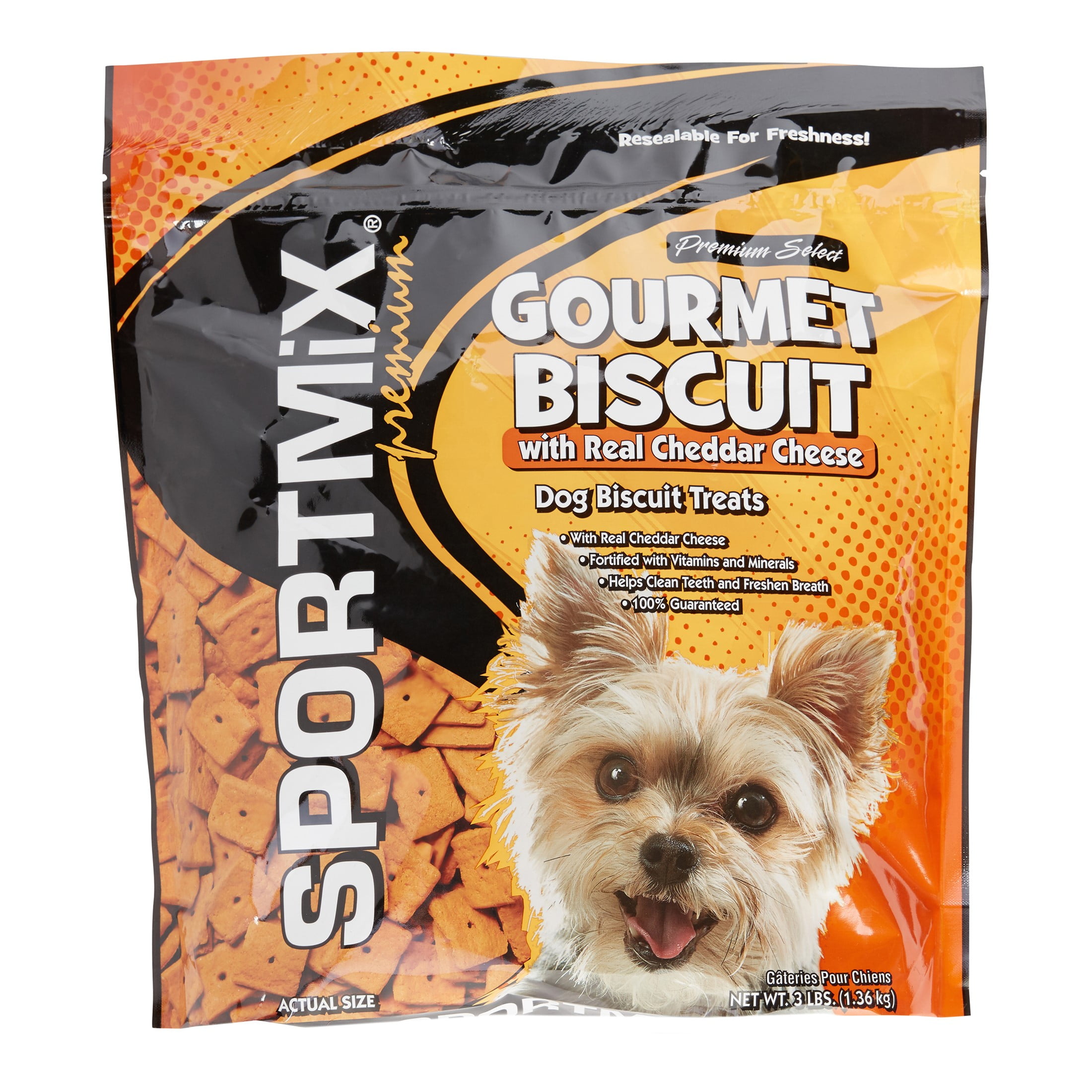 Sportmix Premium Select Gourmet Biscuit Cheddar Cheese Dog Treats, 3 Lb
