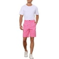 thumbnail image 2 of Lars Amadeus Polka Dots Shorts for Men's Father's Day Gift Summer Flat Front Patterned Chino Shorts, 2 of 5