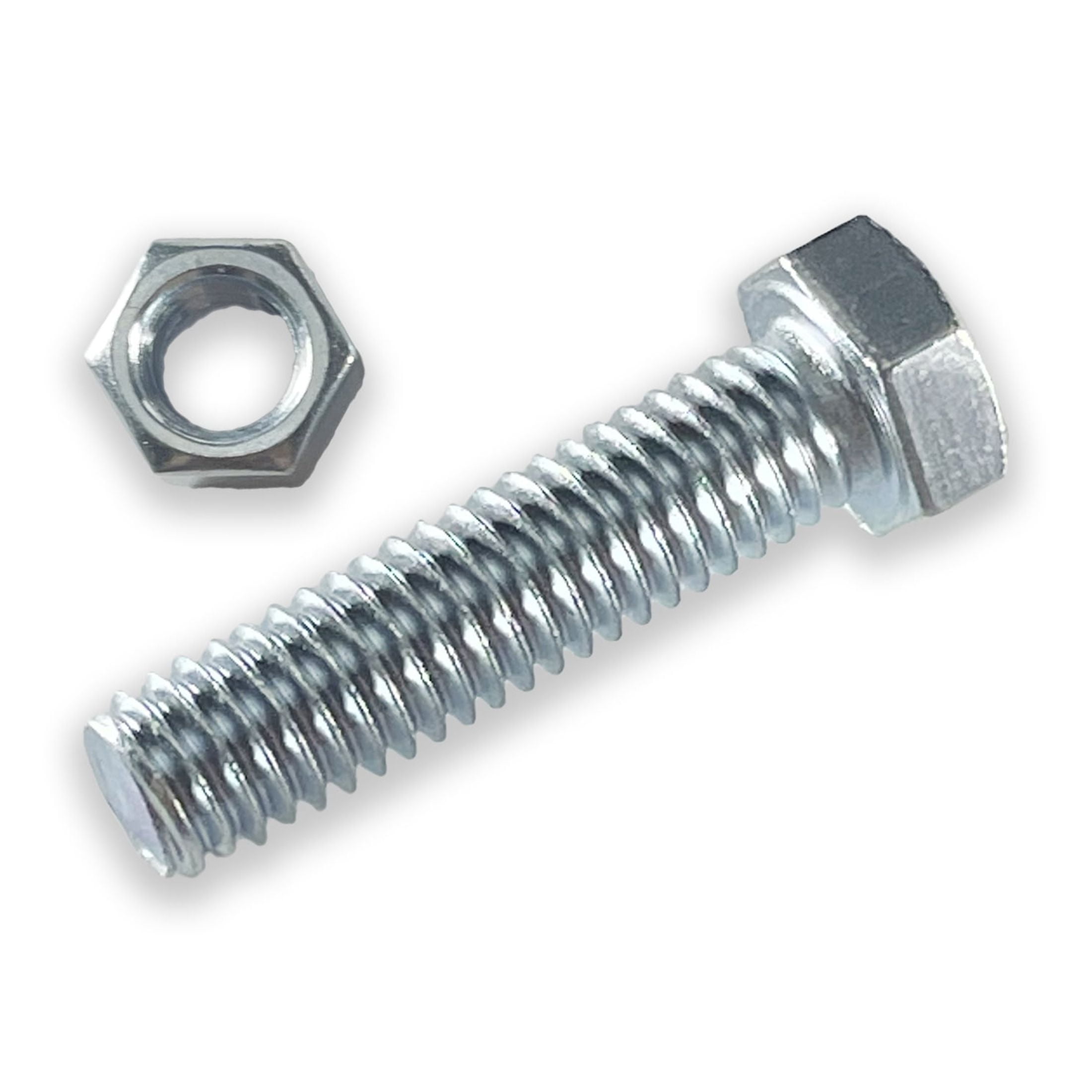 (4 pack) Hillman Hex Bolts and Nuts, 5/16-18" x 3", Steel, Zinc Finish, Silver, 2, sets
