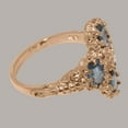 thumbnail image 4 of LBG British Made 10k Rose Gold Natural Diamond & Sapphire Womens Statement Ring - 33 size options - Size 7.25, 4 of 6