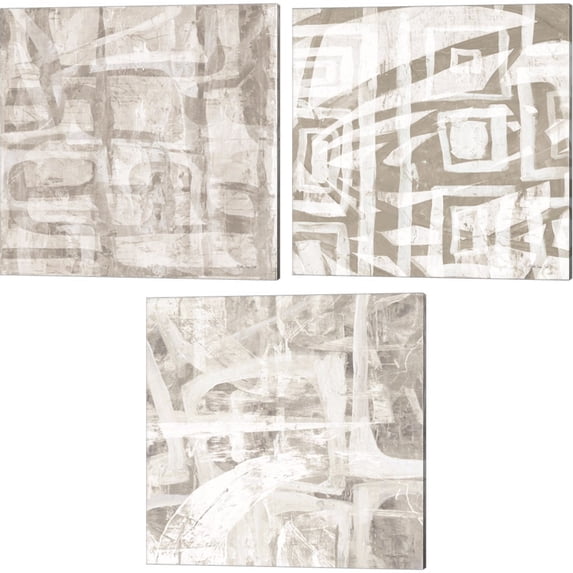 Great Art Now Intertwined by Stellar Design Studio 3 Piece Canvas Art Set Each 14"W x 14"H