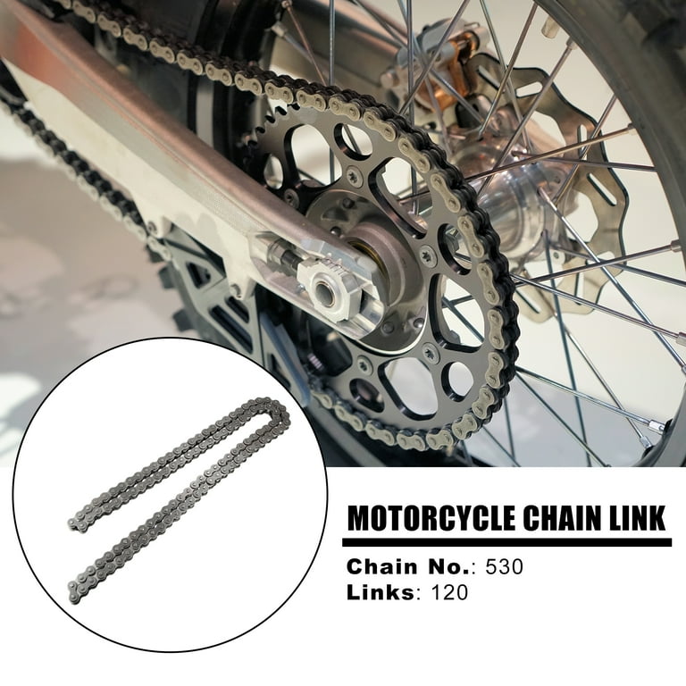 Dirt Bike Chain 520 O-Ring Gold Drive Chain 120 Links Replacement