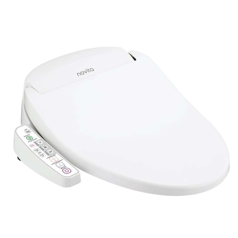 Novita BN330NO White Elongated Cleansing & Heated Bidet Seat Walmart