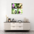 thumbnail image 6 of Spa Decor Zen Decor 4 Panels Spa Still Life with Candle Stone Green Bamboo Pink Waterlily Flowers Pictures Modern Canvas Artwork Spa Zen Prints on Canvas Wall Art for Bathroom Spa Decor Framed, 6 of 6