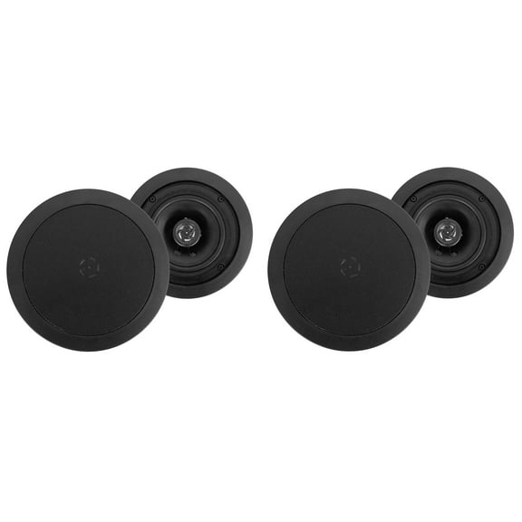 (4) Rockville HC55 5.25" 300 Watt Black In-Ceiling Home Theater Speakers 8 Ohm
