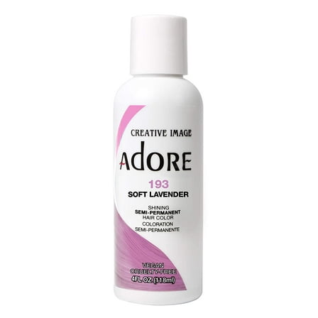 Adore Semi-Permanent Hair Color #193 Soft Lavender, 4 oz