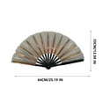 thumbnail image 2 of DELESYS Large Folding Hand Rave Fan 13" Chinese Bamboo Festive Fan for Music Festival Club Party Dance Performance Gift, 2 of 3
