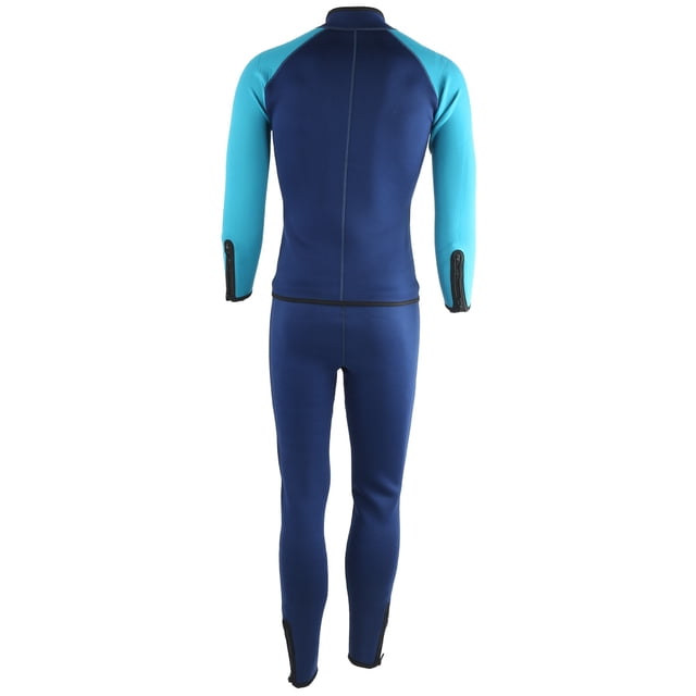 Wetsuit 2mm Adult Two Piece Wetsuit Keep Warm Accessory for Diving Snorkeling SurfingNavyM