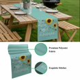 thumbnail image 5 of Sunflowers Table Runner - 70 Inch Long, Kitchen Dining Table Runner Dresser Scarves, Modern Bee You Are My Sunshine Teal Green Farmhouse Decor for Coffee Tables Wedding Party Banquet, 5 of 8