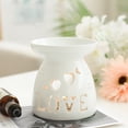 thumbnail image 3 of Ceramic Diffuser Candle Burner Ceramic Burning Oils Diffusers Aromatic Lamp -Love, 3 of 9