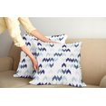 thumbnail image 2 of Ambesonne Ethnic Throw Pillow Cover 2 Pack, Ikat Chevron Zig Zag, 18", Slate Blue Purple White, 2 of 5