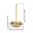 thumbnail image 3 of Uxcell 11mm Dia 20mm Height Gold Tone Round Thumb Nail Tacks 50 Pack, 3 of 5
