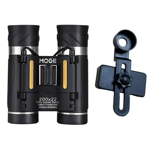 Milaget 200x22 Lightweight Fogproof Compact Small Portable Binoculars for Concerts with with Spring Clip