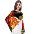 thumbnail image 4 of Thanksgiving Fruits Breathable Chiffon Yarn Hair Scarf | Translucent Silk Scarf 180x73 in, 4 of 6
