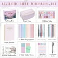thumbnail image 6 of Bible Study Supplies Journaling Kit for Women, Bible Study Kit, 12 Pastel Highlighters and Pens No Bleed, 75 Laminated Tabs, Prayer Journal Pencil Case and More, Beige, 6 of 8