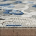 thumbnail image 3 of 2â€™ x 4â€™ Blue Gray Jacobean Floral Indoor Outdoor Area Rug, 3 of 10