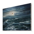 thumbnail image 2 of Designart 'Morning Glow Through The Ocean Waves' Nautical & Coastal Print on Natural Pine Wood, 2 of 5