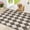 Brown/Checkered-2'8" x 4' (Rectangular), variant on Indoor Door Mat 24''x36'' Non Slip Front Welcome Mats Washable Shoe Dirt Trapper For Entryway Low Profile Kitchen Carpet Entrance Hallways Dogs
