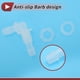 thumbnail image 5 of Conectores de codo de manguera de barbado de plástico Unique Bargains de 5/16" ID para acuarios, juntas de manguera de bomba de aire para tanque, transparentes, 1 juego, 5 of 7