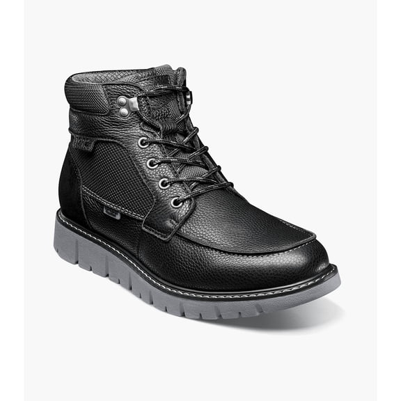 Nunn Bush Men's Karnak Moc Toe Boot, Black Tumbled, 9W