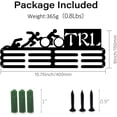 thumbnail image 3 of Triathlon Medal Holder Display Hanger Rack Frame Swim Bike Run Medals Hanger Sports Medal Hook Storage Organizer Hanging Bars for DIY Over 60 Medals Display, 3 of 6