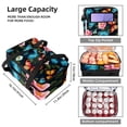 thumbnail image 3 of Butterfly Double Layered Insulated Lunch Bag with Large Capacity and Dual Compartments, Refrigerated Meal Bag for Hand Carry 7.1x11.4x16.1 Inches, 3 of 6
