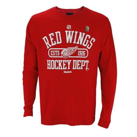 Reebok NHL Hockey Men's Detroit Red Wings Long Sleeve Thermal Shirt,