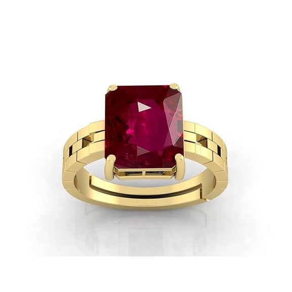 Natural Ruby Panchadhatu Ring for Men and Women, Handmade July Birthstone Ring