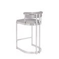 thumbnail image 2 of Home Gear Tabouret Cristal 26" Moderne en Velours Rembourré Gris, 2 of 2