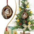 thumbnail image 4 of Fwttom Animal Christmas Tree Ornaments - Adorable Creatures 2D Flat Hanging Holiday Vacation Party Christmas Decorations, Lovely Gift for Family Friends, 4 of 5