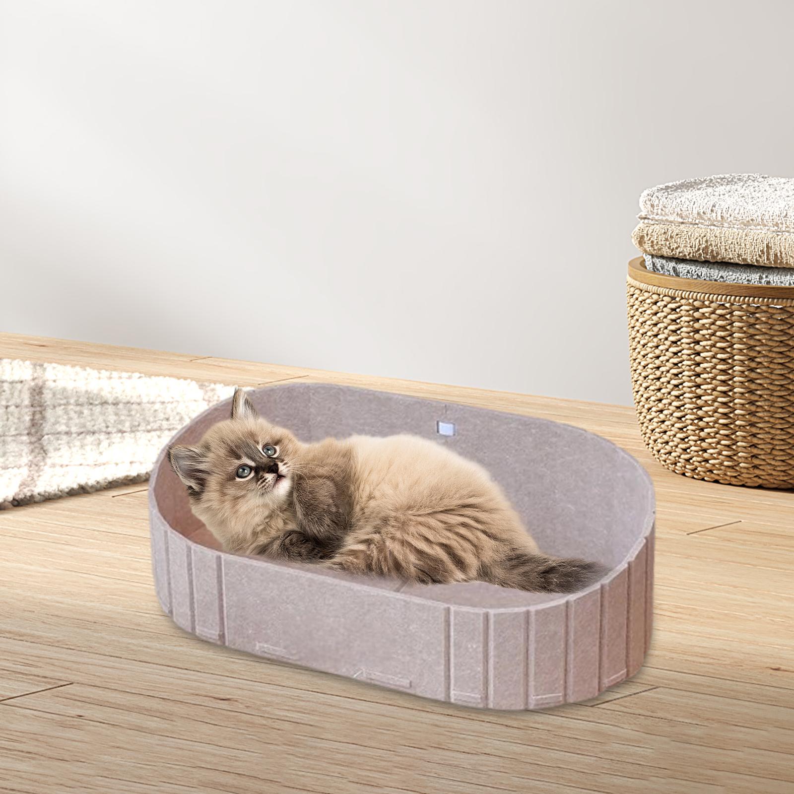 Cat Scratcher Board Cat Bed Scratch Pad Nest Wear Resistant Comfortable Felt Cloth Material Ideal for Kitten Indoor Use