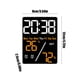 thumbnail image 3 of Reloj digital con pantalla LED, fecha, semana, temperatura y humedad, multifunción, brillo ajustable para horario de verano, despertador doble, diseño plegable y portátil, marco de metal,, 3 of 8
