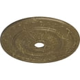 thumbnail image 3 of 29 1/2"OD x 3 5/8"ID x 1 5/8"P Sunflower Ceiling Medallion (Fits Canopies up to 5 5/8"), Hand-Painted Mississippi Mud Crackle, 3 of 5