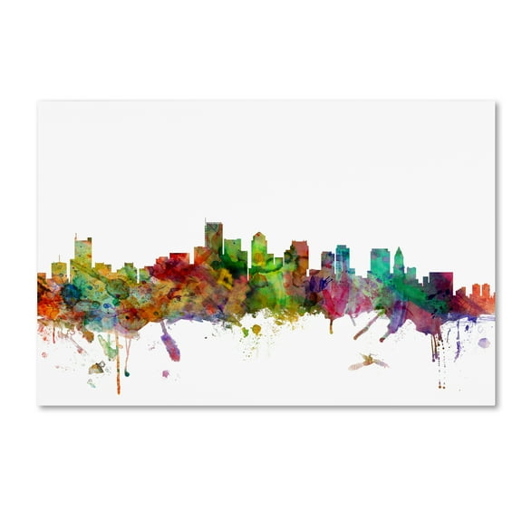 Michael Tompsett 'Boston Massachusetts Skyline' Canvas Art