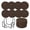 D, variant on Non-Woven Braided Coasters, Absorbent Rope Style Drink Mats with Metal Storage Holder for Coffee Table Desk and Home Living Room Furniture Decor 8 Pack, 4.5In