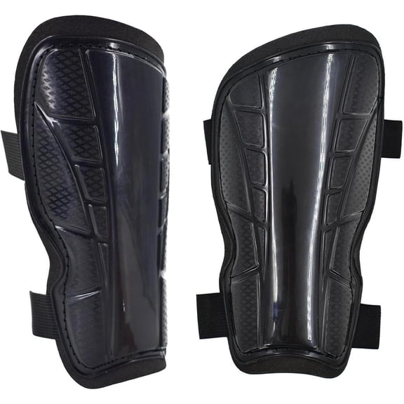 1 Pai Kids Adjustable Soccer Shin Guards, Football Shin Pads for Junior Youth, Sports Leg Protection Gear, Black‌
