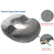 Orthopedic Donut Seat Cushion Memory Foam Cushion – Tailbone & Coccyx Memory Foam Pillow - Pain Relief & Relieves Tailbone Pressure - Light Pink
