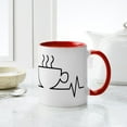 thumbnail image 6 of CafePress - Coffee Heartbeat - 11 oz Ceramic Mug - Novelty Coffee Tea Cup, 6 of 6