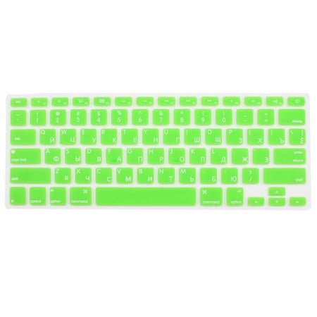 Russian Silicone Keyboard Skin Cover Green for Apple Macbook Air 13 15 17 
