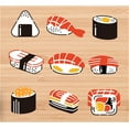 thumbnail image 5 of Sushi Metal Stencils, Salmon Sushi Stainless Steel Stencils Japanese Style Journal Template for Wood Carving Drawings Woodburning Engraving Scrapbooking Project, 6x6", 5 of 7