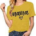 thumbnail image 2 of Shirts for Women Shirt Heart Printed Casual Short Sleeve Tee Top, 2 of 5