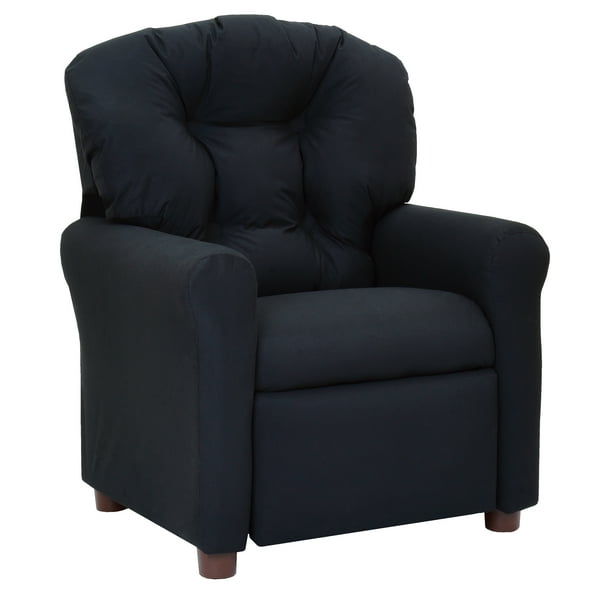 Crew Traditional Kids Recliner Microfiber Black