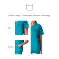 thumbnail image 2 of Siena 5-Pocket Women's Scrub Top, Comfort Fit, Moisture-Wicking Stretch Healthcare Uniform - Teal - XL, 2 of 7