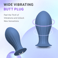 thumbnail image 4 of Feather Wellness Wide Vibrating Butt Plug, Anal Toys for Men and Women, 100% Silicone Vibrator with 10 Frequency Modes for Solo & Couples Fun, Easy Insertion, IPX7 Waterproof Adult Toys, 4 of 6