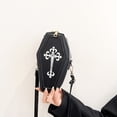 thumbnail image 3 of Bolso Cruzado Gótico Con Forma Ataúd Hombro PU Bolso Mano para Fiesta Halloween (negro), 3 of 9