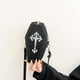 thumbnail image 3 of Bolsa cruzado gótico con forma de ataúd, hombro de PU, de mano para fiesta de Halloween (negro) Likrtyny  Para Estrenar, 3 of 9