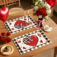 thumbnail image 6 of Horivan 2 Packs Valentine's Day Placemats Romantic Dinner Decor Polyester Fabric Spill Proof Washable Table Mats for Couples Date Night Party Supplies, 6 of 6