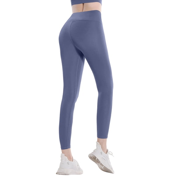 Resicozy Womens Ankle Length Leggings Buttery Soft High Waisted Stretch Basic Solid Full Length Leggings Yoga Pants Royal Blue XL