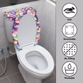 thumbnail image 4 of HELLHERO Cartoon Bunny Elastic Bottom Elastic Fabric Round Toilet Lid Dust Cover, Stretchy Fabric Reusable Toilet Seat Cover Replacement for Household, 4 of 8